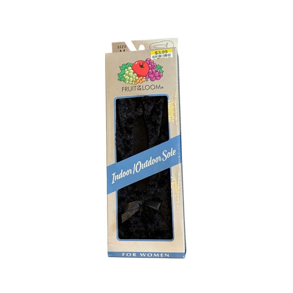 VTG Fruit of the Loom Women's Slippers Ballerina Size Medium‎ 6.5 - 7.5 NEW